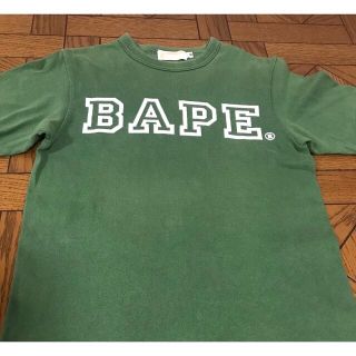 アベイシングエイプ(A BATHING APE)のA BATHING APE★BAPE★緑色カットソー(Tシャツ/カットソー(半袖/袖なし))