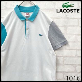 ラコステ(LACOSTE)の【大人気】ラコステLIVE アシメントリー 半袖ポロシャツ 鹿の子 ホワイト 4(ポロシャツ)