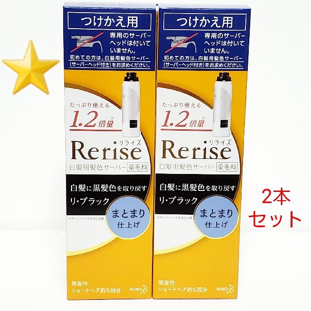 ⭐2本⭐ リライズ 白髪用髪色サーバー リ・ブラック まとまり仕上げ つけかえ用