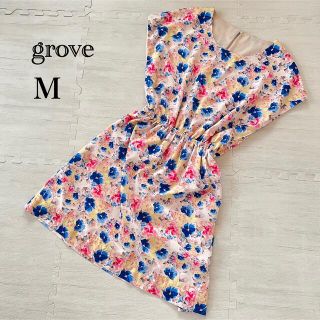 グローブ(grove)の【grove】花柄 フレア ワンピース(ひざ丈ワンピース)