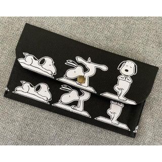 スヌーピー(SNOOPY)のハンドメイド　マスクケース　スヌーピー　ヨガ(ポーチ)