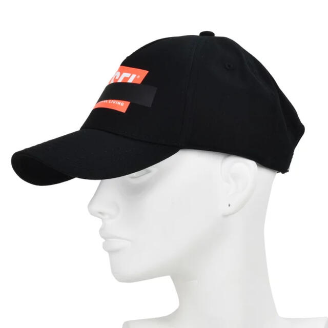 DIESEL キャップ　ロゴ　帽子 00SJ6P ブラック×オレンジ 02