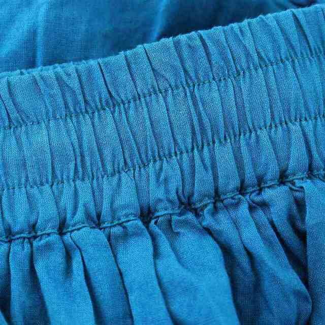 UNITED ARROWS(ユナイテッドアローズ)のユナイテッドアローズ コットンティアードマキシスカート フレアスカート 38 青 レディースのスカート(ロングスカート)の商品写真