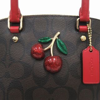 極美品 コーチ COACH シグネチャー チェリー 2way バッグ さくらんぼ