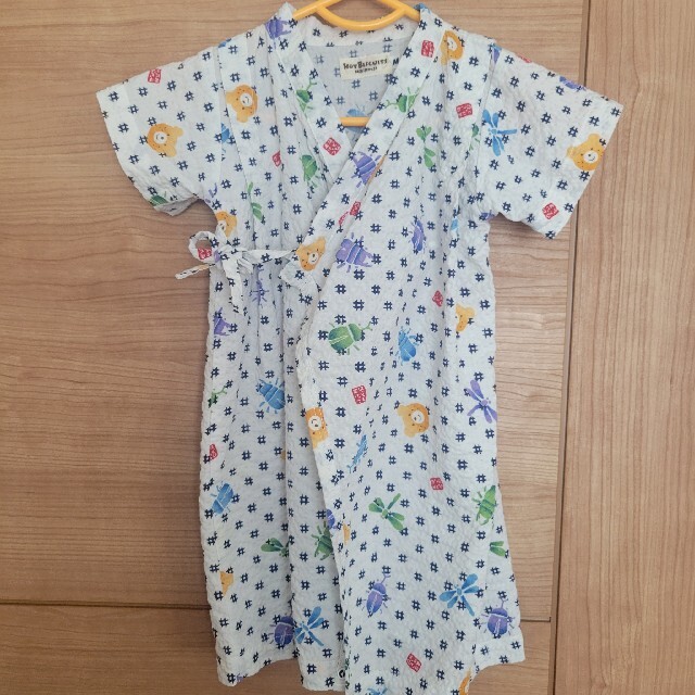 ululun4575様専用 ミキハウス 甚平ビスケッツ 子供 キッズ キッズ/ベビー/マタニティのキッズ服男の子用(90cm~)(甚平/浴衣)の商品写真