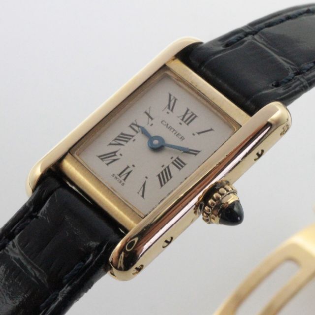 2023超人気時計購入安心 ヤフオク! - 【美品】Cartier カルティエ ミニタンク Dバッ