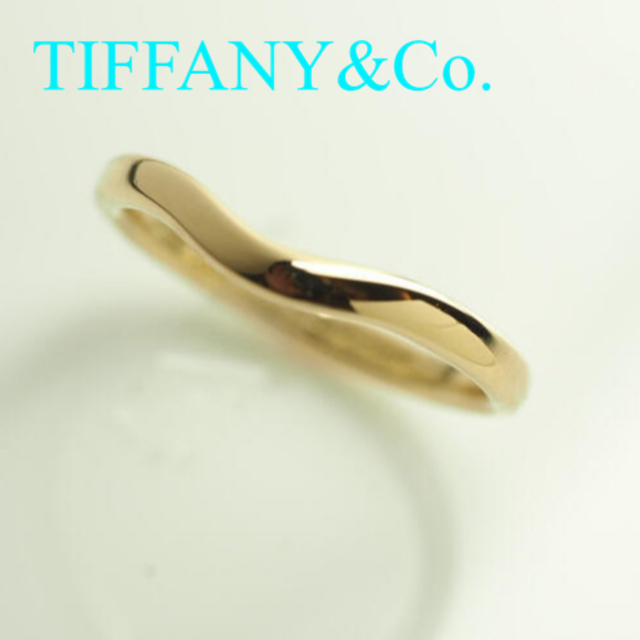 アクセサリーTIFFANY&Co. ティファニーカーブドバンドリング　750YG 6.5号