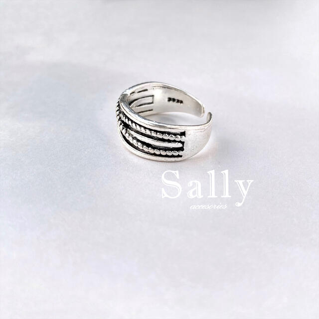 TODAYFUL(トゥデイフル)のsale【silver 925 】ワイド　クロス　ライン　リング レディースのアクセサリー(リング(指輪))の商品写真