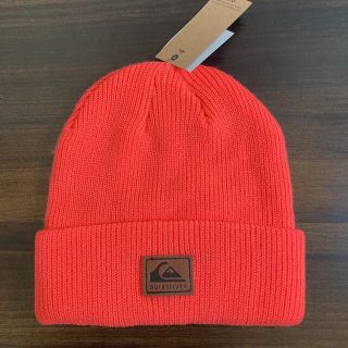 クイックシルバー(QUIKSILVER)のクイックシルバー 帽子 ニットキャップ オレンジ ワッチキャップ(ニット帽/ビーニー)