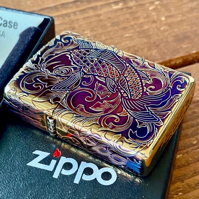 ZIPPO - 新品 ZIPPO アーマー 5面アラベスク 鯉 金メッキいぶし ARMOR ...