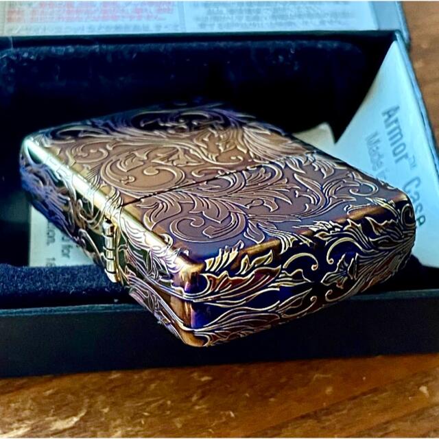 ZIPPO - 新品 ZIPPO アーマー 5面アラベスク 鯉 金メッキいぶし ARMOR
