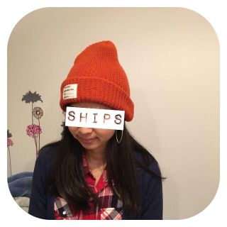 シップス(SHIPS)のSHIPS JET BLUE ニット帽 オレンジ ユニセックス(ニット帽/ビーニー)