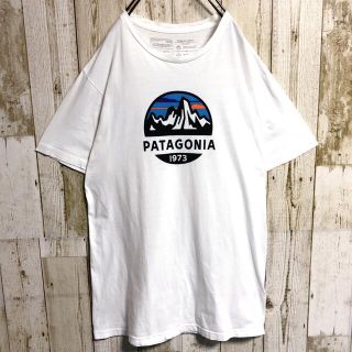 パタゴニア ビッグロゴ 表記M 着用感L ホワイト 白 ゆるダボ Tシャツ