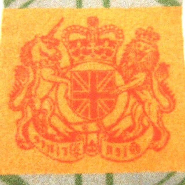 Glen Prince(グレンプリンス)のグレンプリンス 美品 フリンジマフラー ボーダー ロゴ マーク イギリス国旗 レディースのファッション小物(マフラー/ショール)の商品写真