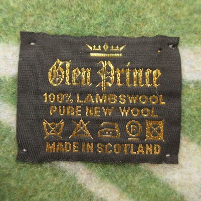 Glen Prince(グレンプリンス)のグレンプリンス 美品 フリンジマフラー ボーダー ロゴ マーク イギリス国旗 レディースのファッション小物(マフラー/ショール)の商品写真