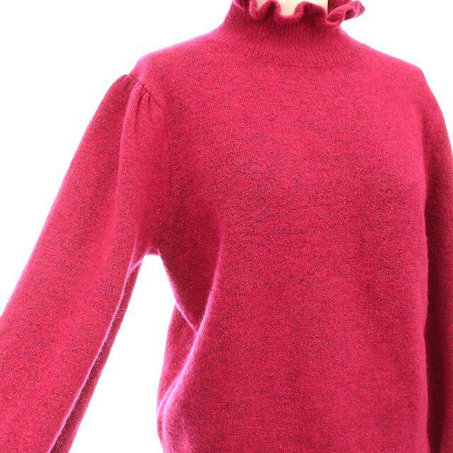 ケイトスペード ニット パフスリーブ 袖パール セーター S ピンク レディースのトップス(ニット/セーター)の商品写真