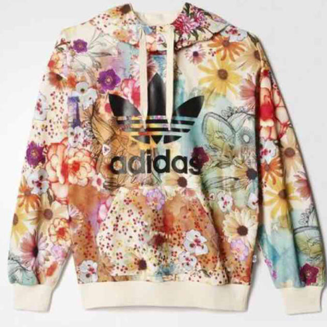 adidas☆花柄パーカー