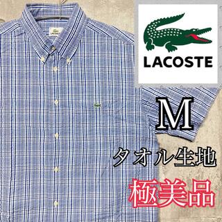 ラコステ(LACOSTE)のラコステ　lacoste ボタンダウンシャツ　半袖　刺繍ロゴ　ギンガムチェック(シャツ)