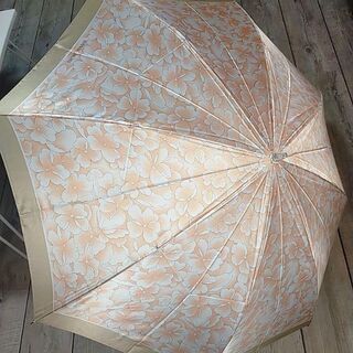 ハナエモリ(HANAE MORI)のハナエモリ　晴雨兼用　日傘　折りたたみ　花柄　ロゴ(傘)