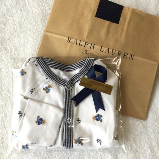 ラルフローレン(Ralph Lauren)のクリスマスSALE☆新品✨大人気ベアー柄 足付き カバーオール 3M/60(カバーオール)