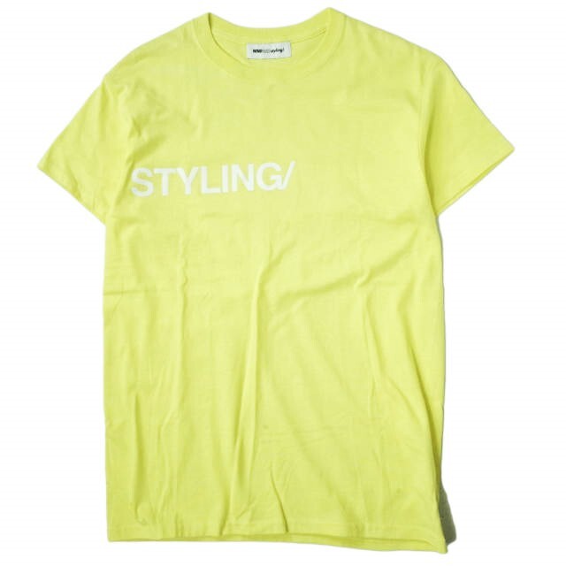 WIND AND SEA x styling/ ウィンダンシー スタイリング 別注 FLOCK PRINT T-SHIRT フロッキープリントTシャツ 16WCT201078 Free YELLOW 半袖 クルーネック トップス【WIND AND SEA × styling/】