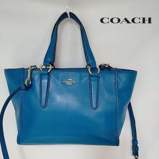 コーチ COACH ブルー デニム ハンドバック トートバッグ ショルダー