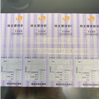 ジェイアール(JR)のJR東海　株主優待割引券　4枚(その他)