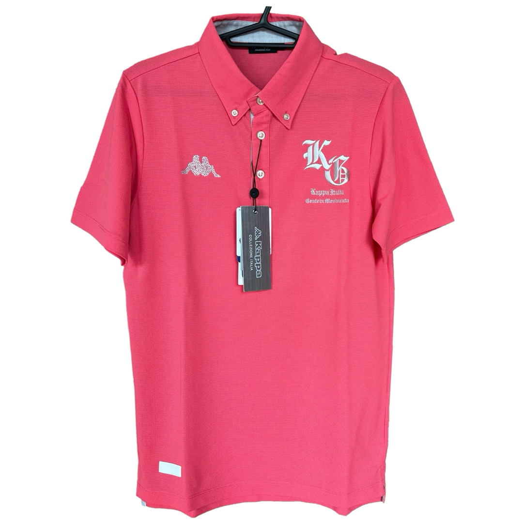 Kappa(カッパ)のKAPPA GOLF ITALIA K/GエンブレムS/Sシャツ／PINK スポーツ/アウトドアのゴルフ(ウエア)の商品写真