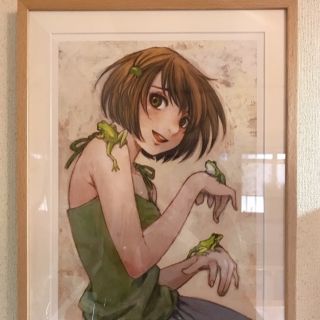 ゲントウシャ(幻冬舎)の冬目景　複製原画　カエルと少女(絵画額縁)