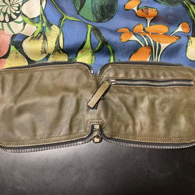 MARNI ポーチ型エコバッグ ショッピングバッグ レザートートバッグ