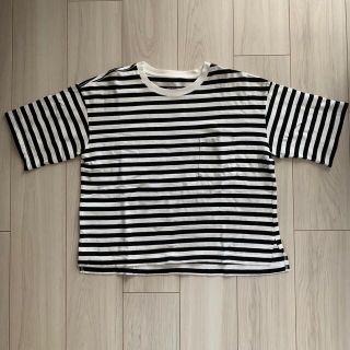 ムジルシリョウヒン(MUJI (無印良品))の【美品】無印良品　ボーダーTシャツ(Tシャツ(半袖/袖なし))