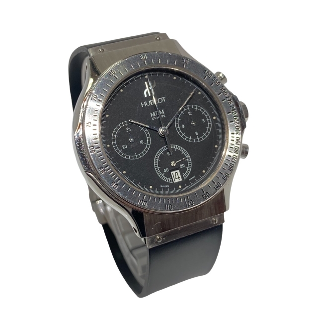 HUBLOT ウブロ メンズ腕時計 MDM クロノグラフ SS×ラバー クォーツ 腕時計
