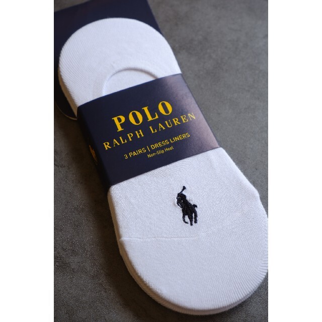 POLO RALPH LAUREN(ポロラルフローレン)のPOLOラルフローレンのレディースのフットカバー3足セット【新品】ホワイト レディースのレッグウェア(ソックス)の商品写真