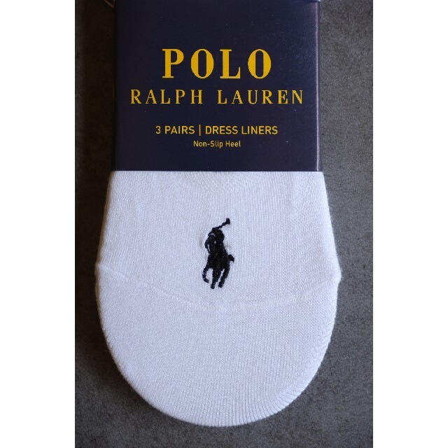 POLO RALPH LAUREN(ポロラルフローレン)のPOLOラルフローレンのレディースのフットカバー3足セット【新品】ホワイト レディースのレッグウェア(ソックス)の商品写真