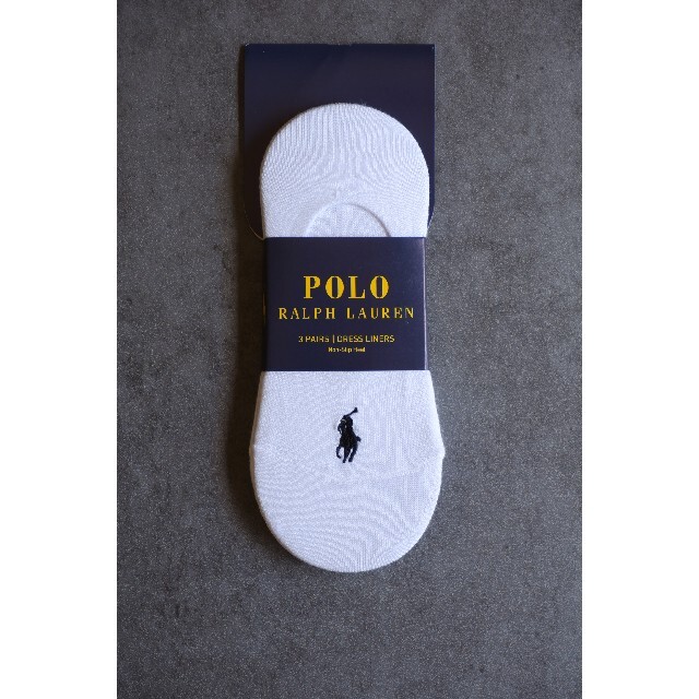 POLO RALPH LAUREN(ポロラルフローレン)のPOLOラルフローレンのレディースのフットカバー3足セット【新品】ホワイト レディースのレッグウェア(ソックス)の商品写真