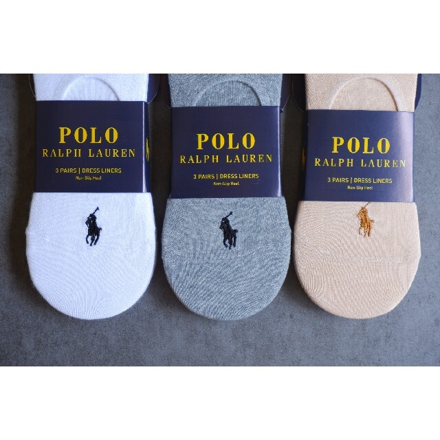 POLO RALPH LAUREN(ポロラルフローレン)のPOLO ラルフローレンのレディースのフットカバー3足✕3セット計9足【新品】 レディースのレッグウェア(ソックス)の商品写真