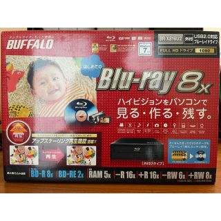 バッファロー(Buffalo)のBUFFALO 外付けブルーレイドライブ BR-X816U2(PC周辺機器)