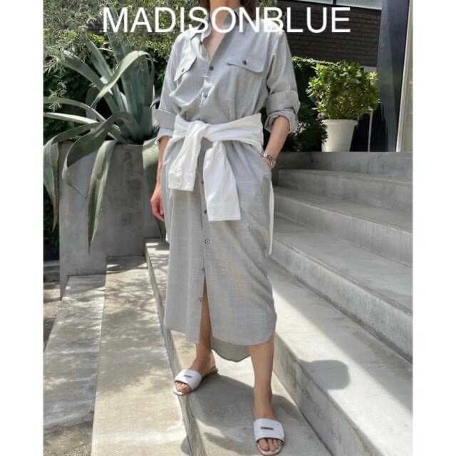 MADISONBLUE(マディソンブルー)の【MADISONBLUE 】HAMPTONSHIRT OP W TROPICAL レディースのワンピース(ロングワンピース/マキシワンピース)の商品写真