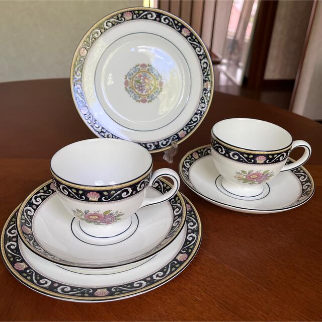 WEDGWOOD - 【黒壺美品】ウェッジウッド☆ラニーミード☆トリオ ペアの