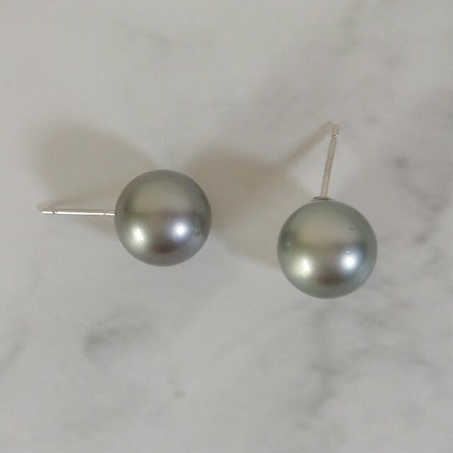 新品】鑑定書付 K14 WG 黒蝶真珠 オーシャンブルー 9~9.5mm 好評 67.0