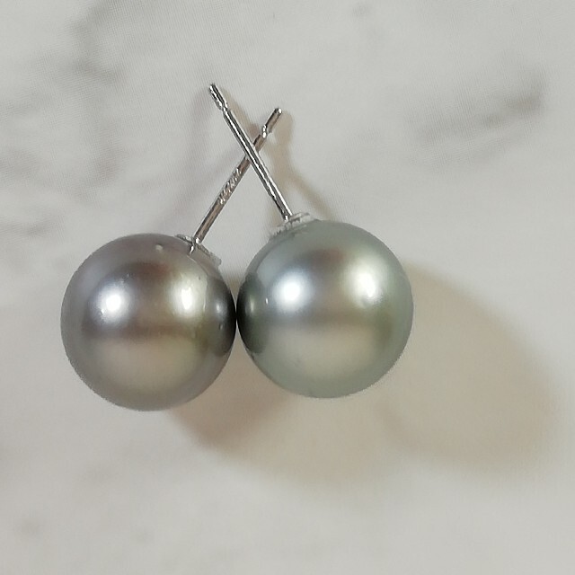 新品】鑑定書付 K14 WG 黒蝶真珠 オーシャンブルー 9~9.5mm 好評 67.0