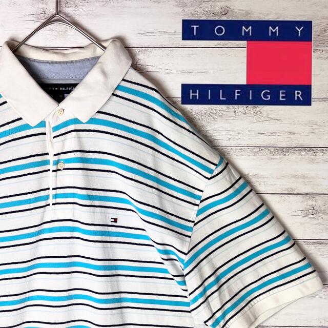 TOMMY HILFIGER(トミーヒルフィガー)の【US古着　送料無料】トミーヒルフィガー　ポロシャツ　サイズXL メンズのトップス(ポロシャツ)の商品写真