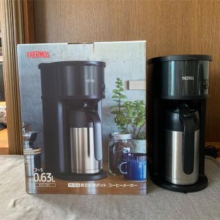 サーモス(THERMOS)のサーモス 真空断熱ポット コーヒーメーカー ECF-701 BK ブラック(1台(コーヒーメーカー)