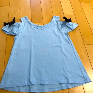 トップス　女の子　120 水色(Tシャツ/カットソー)