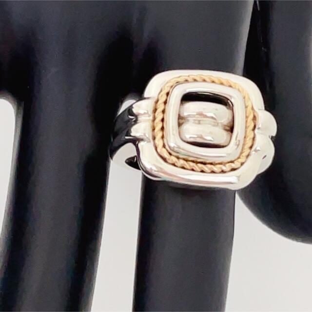 VINTAGE TIFFANYティファニー ゴールド コンビ クッション リング