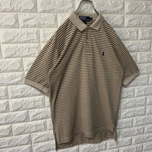 POLO RALPH LAUREN(ポロラルフローレン)の【POLO BY RALPH LAUREN】ボーダー柄 ポロシャツ アースカラー メンズのトップス(ポロシャツ)の商品写真