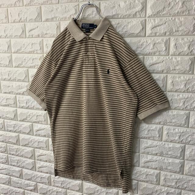 POLO RALPH LAUREN(ポロラルフローレン)の【POLO BY RALPH LAUREN】ボーダー柄 ポロシャツ アースカラー メンズのトップス(ポロシャツ)の商品写真