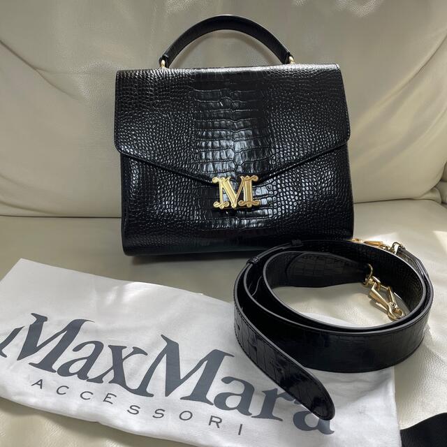 MaxMara クロコ型押しカバン