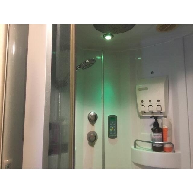 シャワーユニット lifeup-015 W900×D900×H2110 簡易 シャワールーム 透明ガラス 格安シャワー 自分で簡単組立