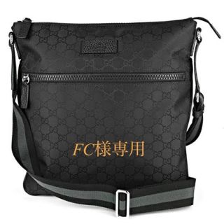 グッチ(Gucci)の☆美品☆GUCCI グッチ GG柄 ショルダーバッグ ナイロン 黒 449185(ショルダーバッグ)